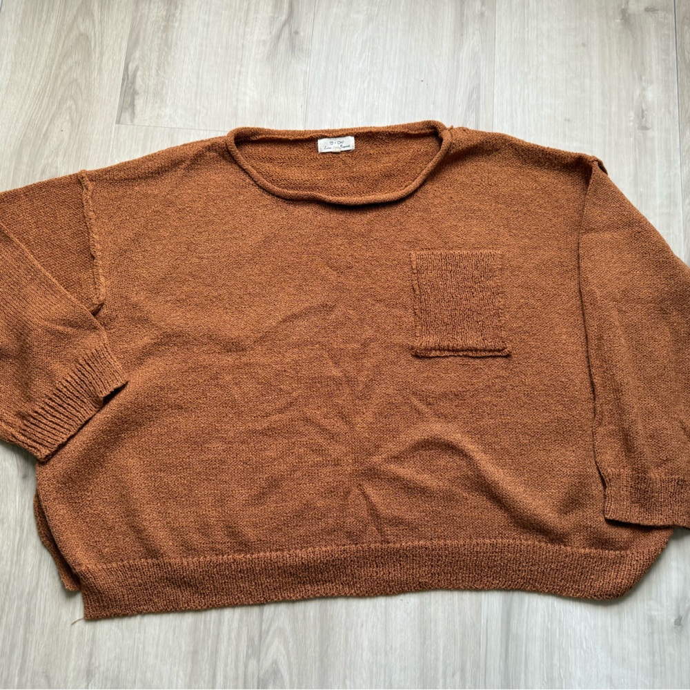 Rust Brown Knit Sweater